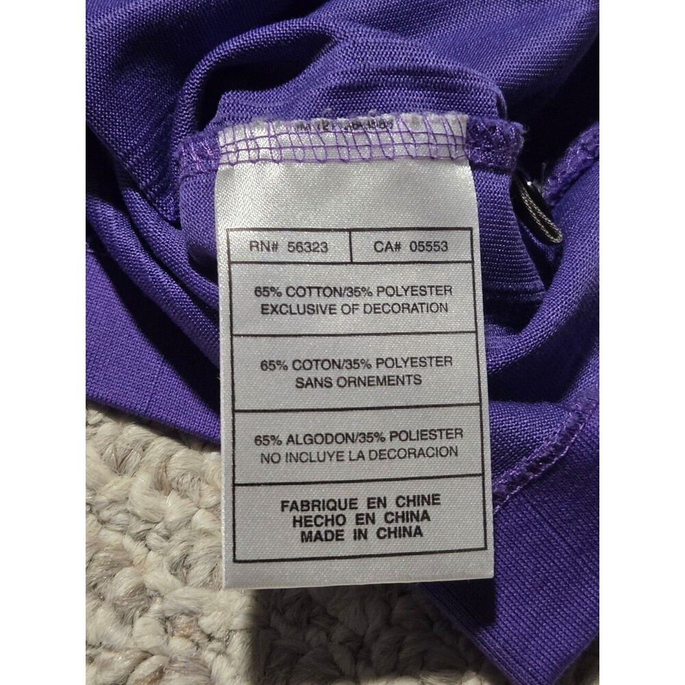 Tiger Woods Nike Golf Dri-FIT Polo Men's XL Purple Stripes - Picture 4 of 7